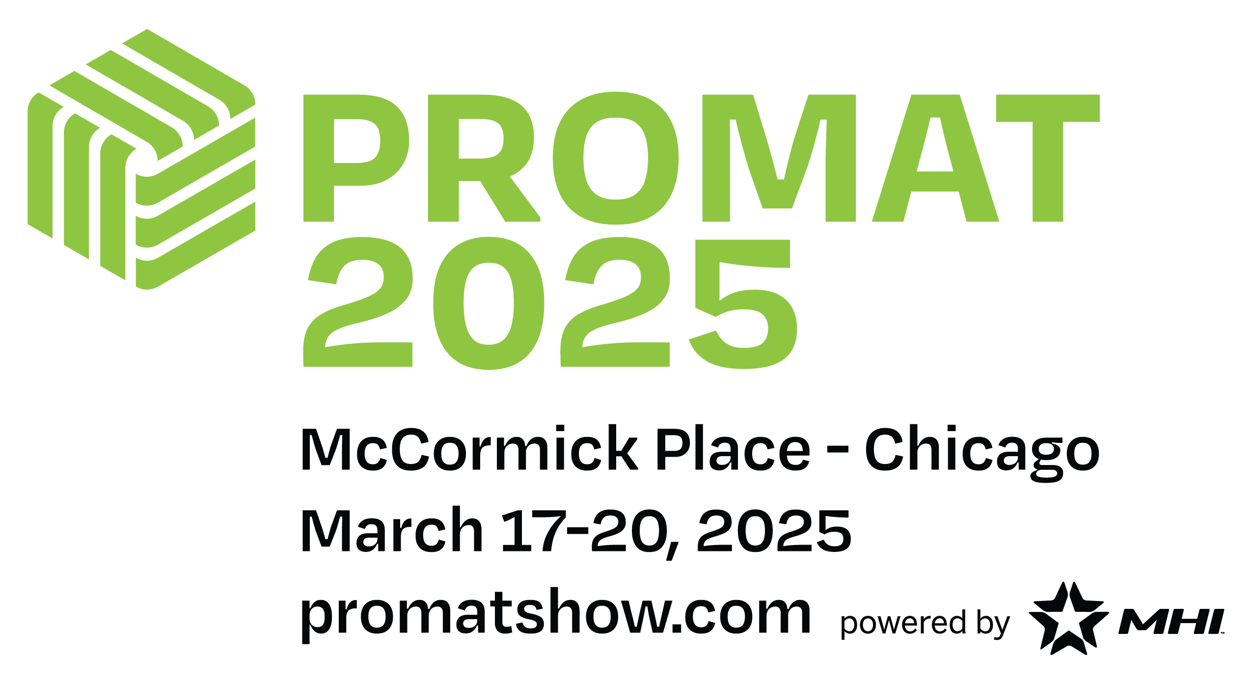 Promat 2025 logo with event information